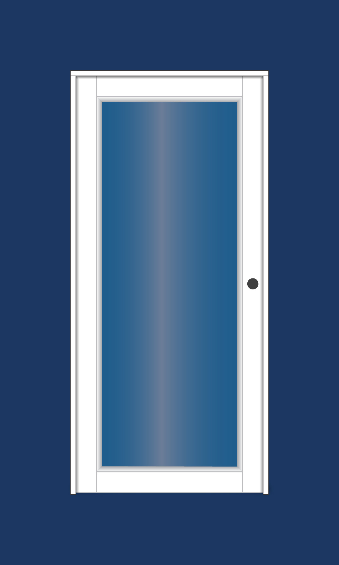 Puerta Full Glass en Cristal Leche