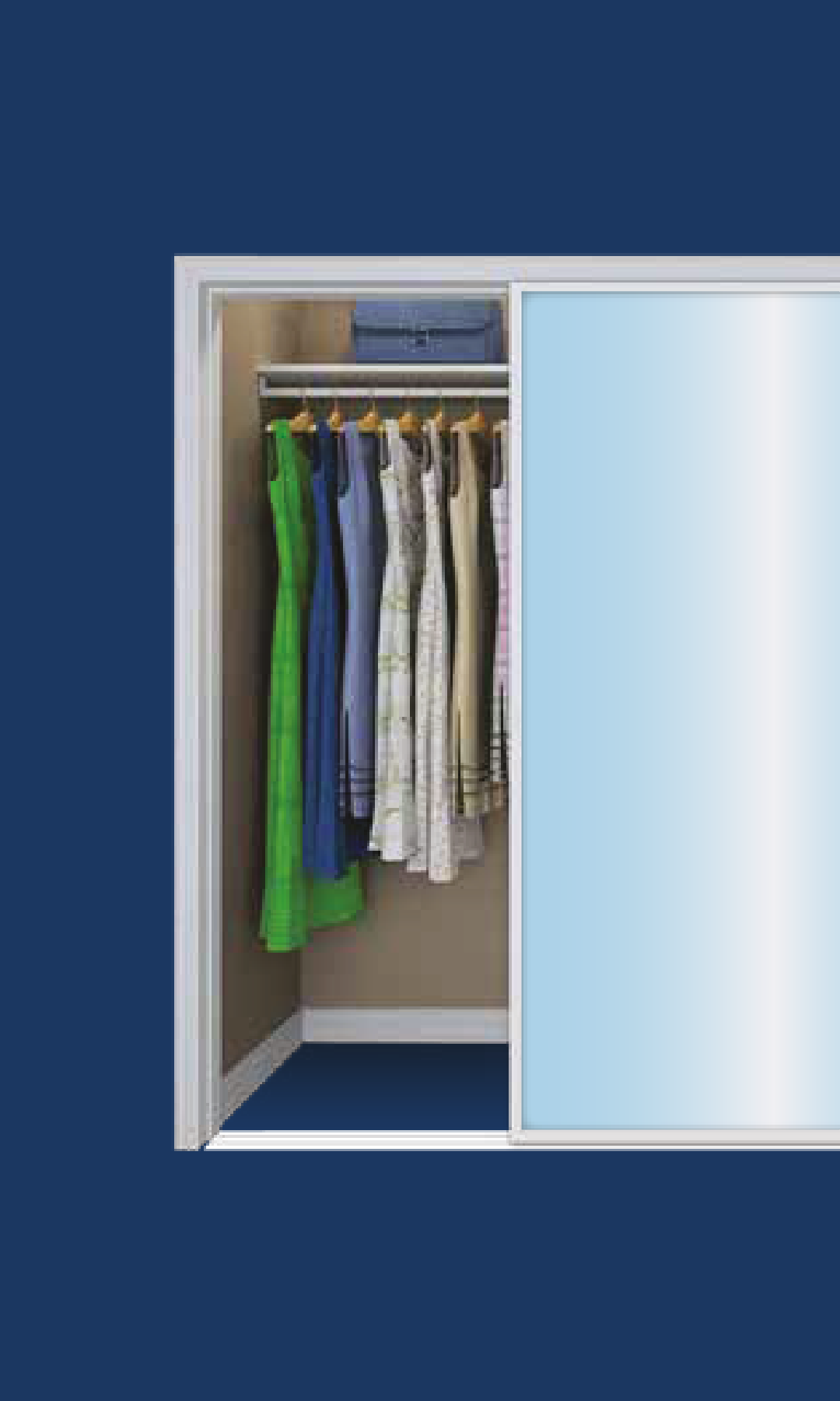 Puerta Closet en Cristal Optic White