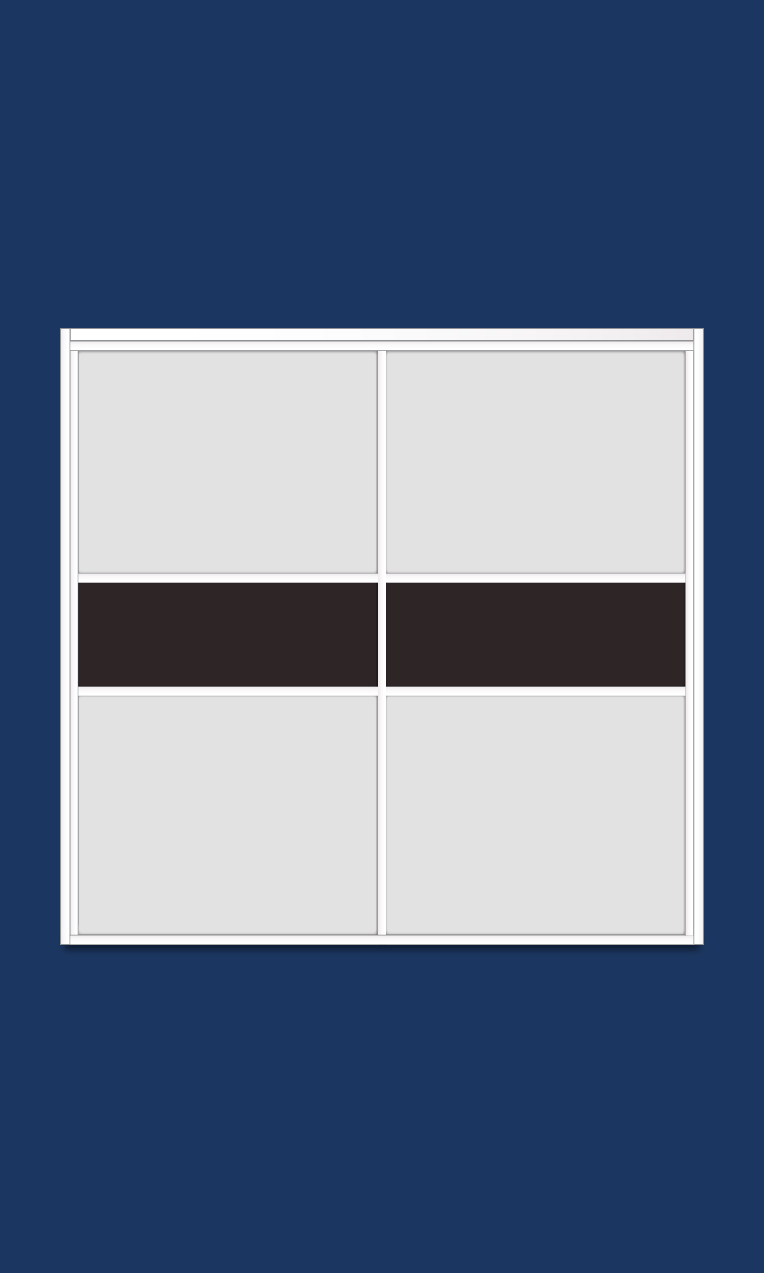 Puerta Closet en Cristal Optic White P2