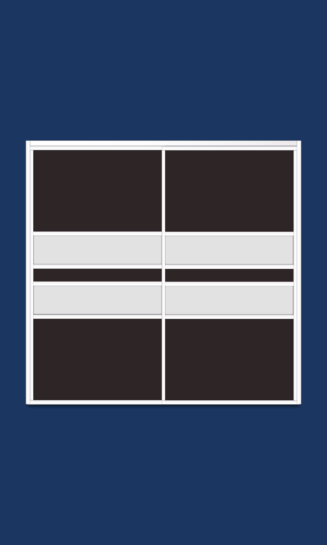 Puerta Closet en Cristal Optic White P3